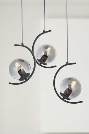 Lustra HubRom, ZAFRA 5503-1008-96 50x50xHmax100 cm 3xE27-60W Antracit