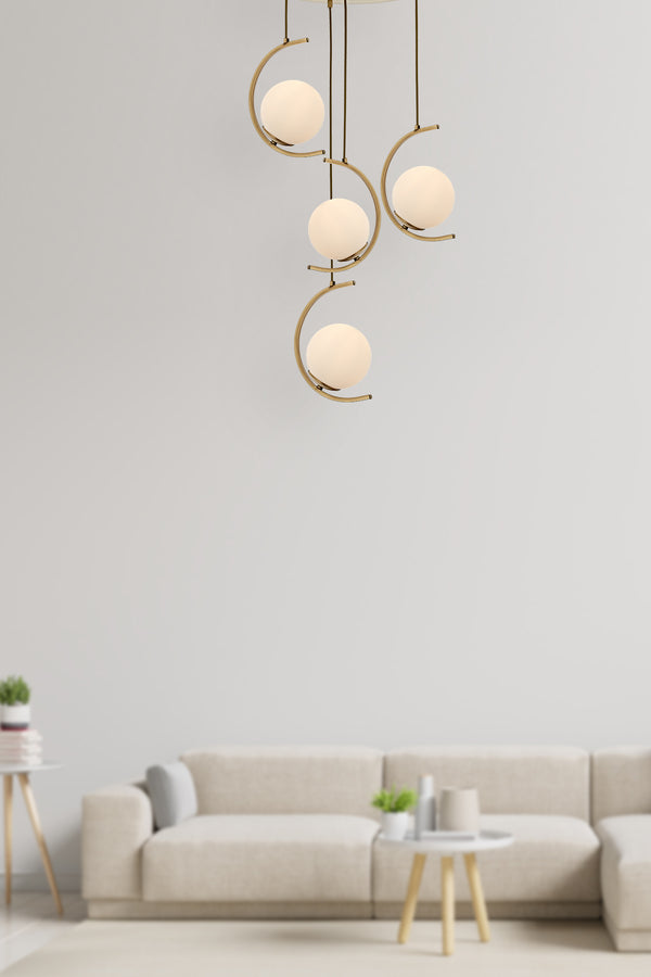 Lustra HubRom, ZAFRA 5504-1008-52 50x50xHmax100 cm 4xE27-60W Antiq