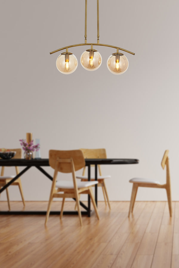 Lustra HubRom, OZEN 5403-2201-52 60x60xHmax75 cm 3xE14-40W Antiq