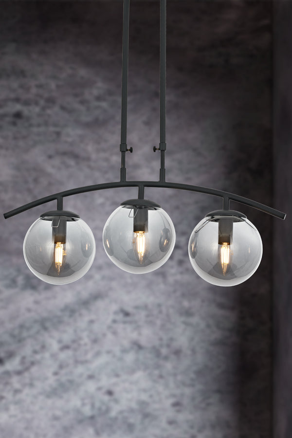 Lustra HubRom, OZEN 5403-2201-96 60x60xHmax75 cm 3xE14-40W Antracit