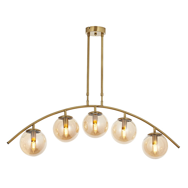 Lustra HubRom, OZEN 5405-2201-52 95x95xHmax80 cm 5xE14-40W Antiq