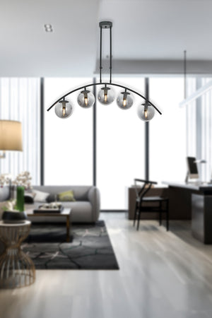 Lustra HubRom, OZEN 5405-2201-96 95x95xHmax80 cm 5xE14-40W Antracit