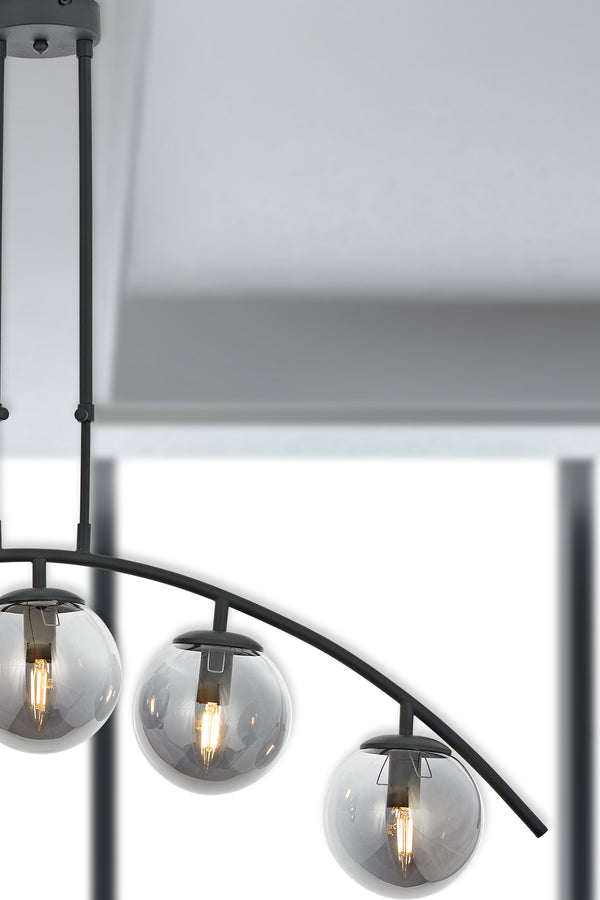 Lustra HubRom, OZEN 5405-2201-96 95x95xHmax80 cm 5xE14-40W Antracit