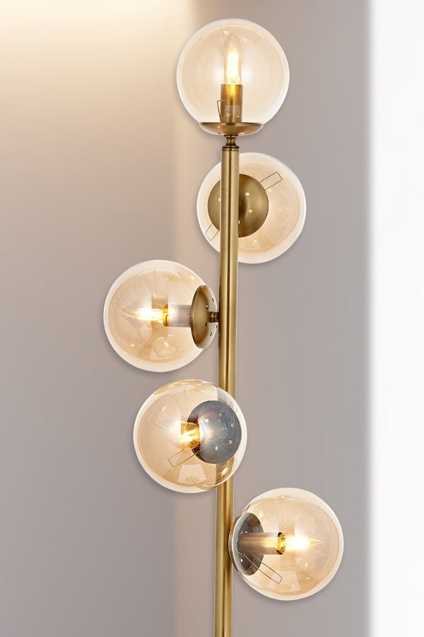 Lampadar HubRom, Z LAM 5305-4045-52 30x30xHmax160 cm 5xE14-40W Antiq