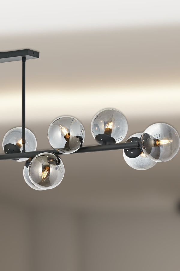 Lustra HubRom, Z SIRALI 5014-4045-96 170x170x35xHmax80 cm 14xE14-40W Antracit