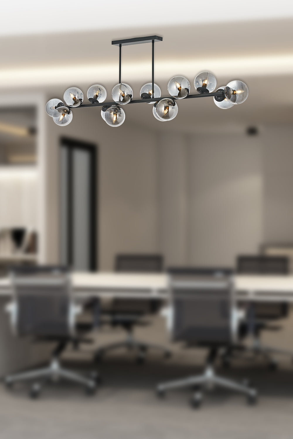 Lustra HubRom, Z SIRALI 5014-4045-96 170x170x35xHmax80 cm 14xE14-40W Antracit