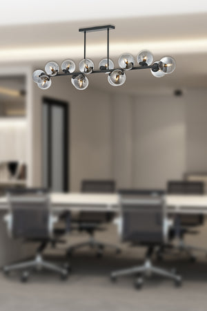 Lustra HubRom, Z SIRALI 5014-4045-96 170x170x35xHmax80 cm 14xE14-40W Antracit