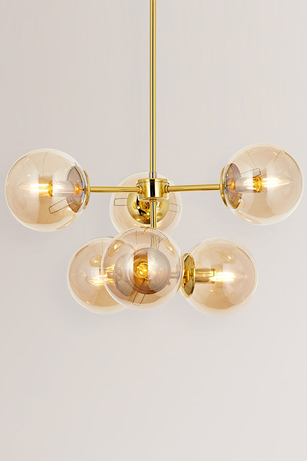 Lustra HubRom, KOST 5006-2204-61 55x55xHmax100 cm 6xE27-60W Auriu