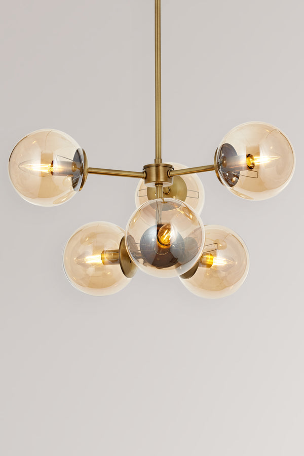 Lustra HubRom, KOST 5006-2204-52 55x55xHmax100 cm 6xE27-60W Antiq