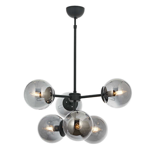 Lustra HubRom, KOST 5006-2204-96 55x55xHmax100 cm 6xE27-60W Antracit