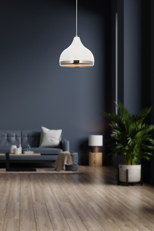 Lustra HubRom, DELIGHT 5001-4556-35 28x28xHmax80 cm 1xE27-60W Alb/Crom Satinat