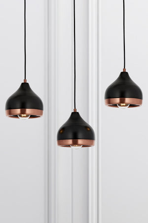 Lustra HubRom, DELIGHT 5403-4556-64 65x65xHmax70 cm 3xE27-60W Negru/Cupru