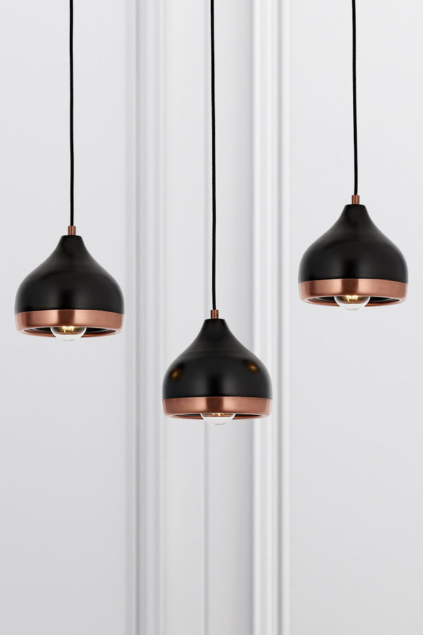 Lustra HubRom, DELIGHT 5403-4556-64 65x65xHmax70 cm 3xE27-60W Negru/Cupru