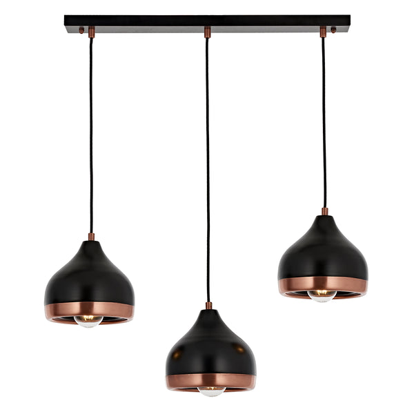 Lustra HubRom, DELIGHT 5403-4556-64 65x65xHmax70 cm 3xE27-60W Negru/Cupru