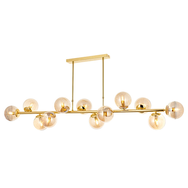 Lustra HubRom, Z SIRALI 5012-4045-61 170x170x35xHmax80 cm 12xE14-40W Auriu