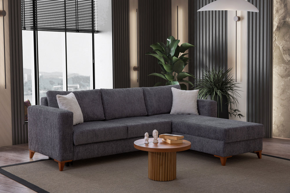 Coltar Extensibil HubRom Deniz, 245/170x90x85 cm, Gri
