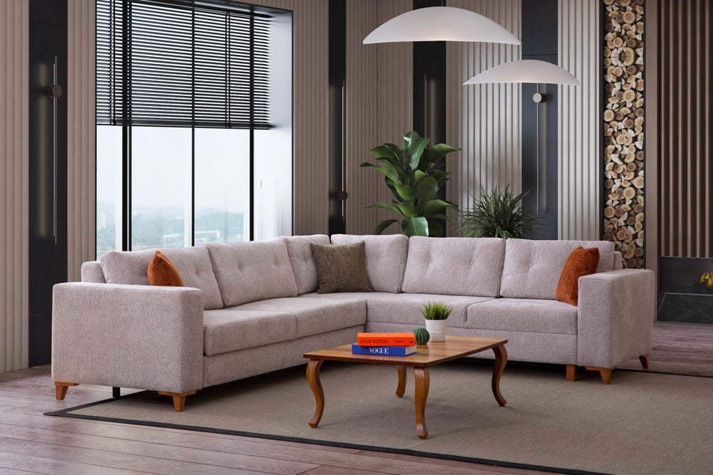 Coltar Extensibil HubRom Kumsal, 280/250x90x85 cm, Gri