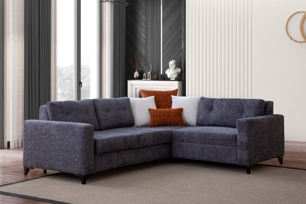 Coltar Extensibil HubRom Bahar, 255/215x100x85 cm, Gri