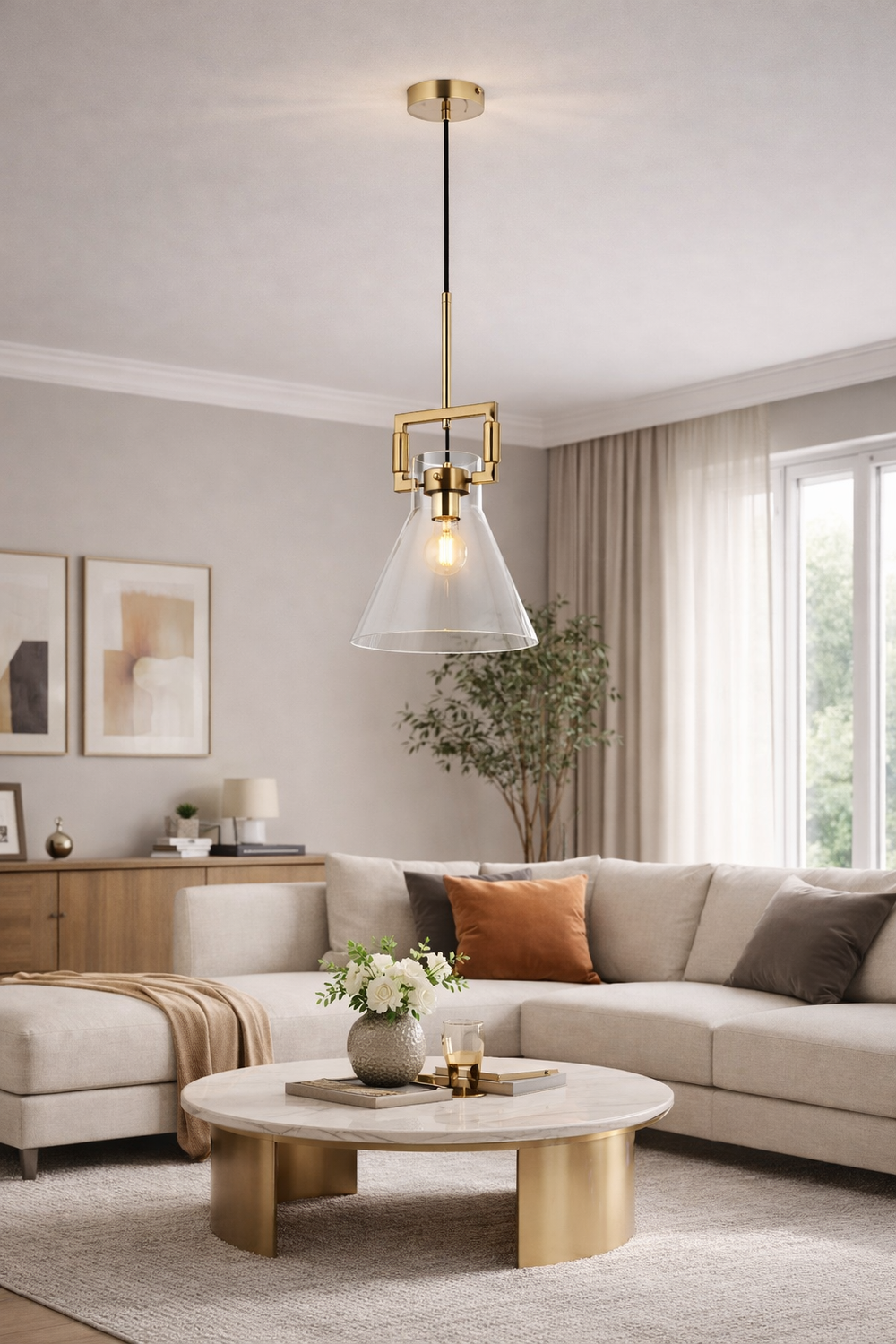 Lustra HubRom, BELIS 5012-1443-52 25x25xHmax55-150 cm 1xE27-60W Antiq