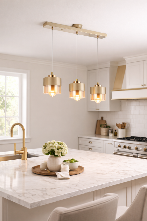 Lustra HubRom, BORIS 3353-02-CR 55x70 cm 3xE27-60W Crem Patina Auriu