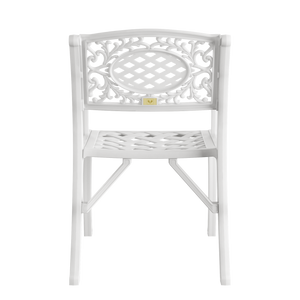 Set Mobilier Gradina HubRom, 1xMasa Patrata(75x75x72), 3xScaun CUNDA(43x42x50x91) Alb