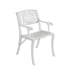 Set Mobilier Gradina HubRom, 1xMasa Patrata(75x75x72), 4xScaun CUNDA(43x42x50x91) Alb