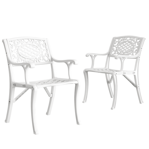 Set Mobilier Gradina HubRom, 1xMasa Patrata(75x75x72), 3xScaun CUNDA(43x42x50x91) Alb