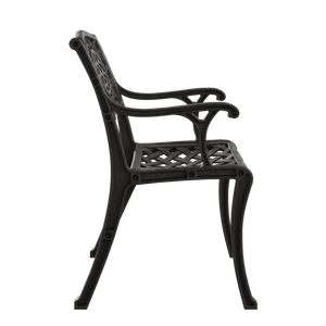 Set Mobilier Gradina HubRom, 1xMasa Ovala(75x150x72), 4xScaun CUNDA(43x42x50x91) Negru