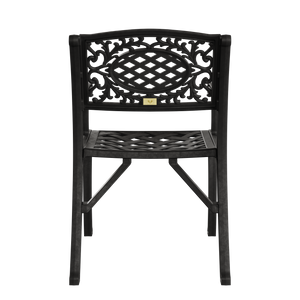 Set Mobilier Gradina HubRom, 1xMasa Ovala(75x150x72), 4xScaun CUNDA(43x42x50x91) Negru