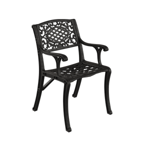 Set Mobilier Gradina HubRom, 1xMasa Patrata(75x75x72), 3xScaun CUNDA(43x42x50x91) Negru