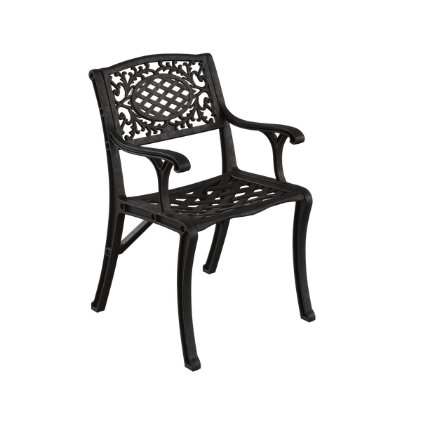 Set Mobilier Gradina HubRom, 1xMasa Patrata(75x75x72), 3xScaun CUNDA(43x42x50x91) Negru