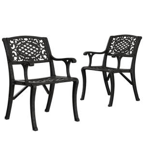 Set Mobilier Gradina HubRom, 1xMasa Ovala(75x150x72), 6xScaun CUNDA(43x42x50x91) Negru