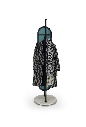 Oglinda HubRom Elit, 185x35x37 cm, Alb/Negru