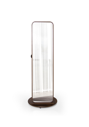 Cuier cu Rafturi si Oglinda HubRom Molde, 185x45x46 cm,Lemn