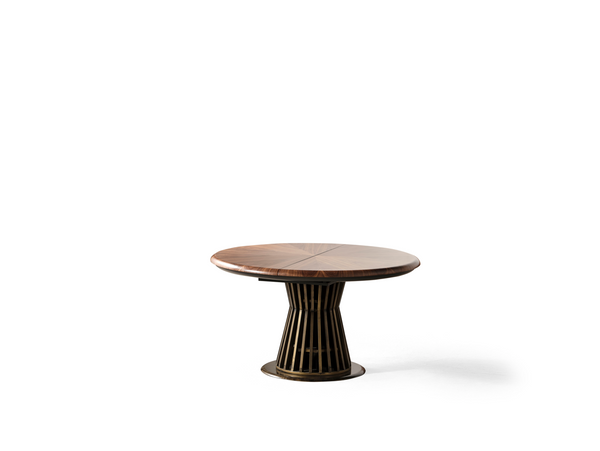 Set Dining HubRom Pablo, 1xMasa(140-190x100x77), 6xScaun, Antiq/Antracit/Lemn
