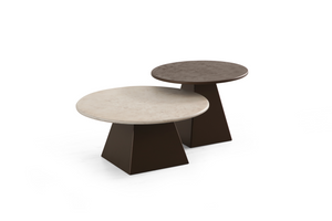 Set Masute de Cafea HubRom Order, 90X70-45X50 cm, Lemn/Crem