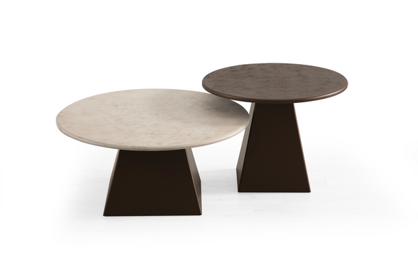 Set Masute de Cafea HubRom Order, 90X70-45X50 cm, Lemn/Crem