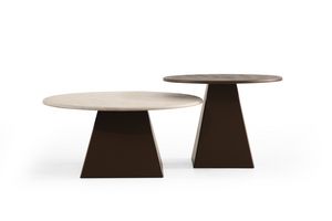 Set Masute de Cafea HubRom Order, 90X70-45X50 cm, Lemn/Crem