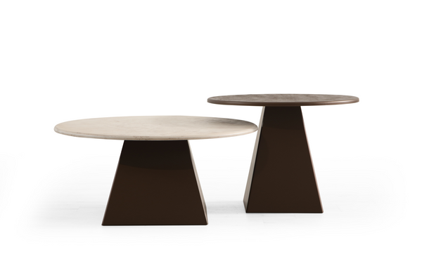 Set Masute de Cafea HubRom Order, 90X70-45X50 cm, Lemn/Crem