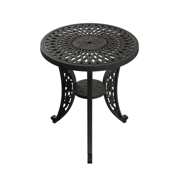 Set Mobilier Gradina HubRom, 1xMasa Rotunda(60x72), 2xScaun ISPARTA(43x42x50x92) Negru