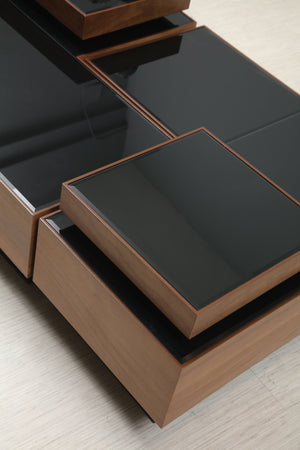 Masuta de Cafea HubRom Liza, 135X90X30, Lemn/Negru