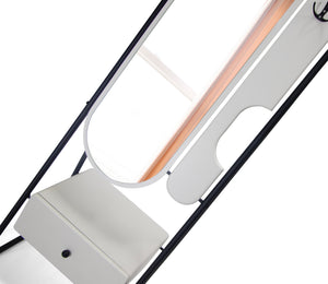 Cuier HubRom Mars, 185x60x45 cm, 1xCuier,1xOglinda,1xSertar, Alb/Negru