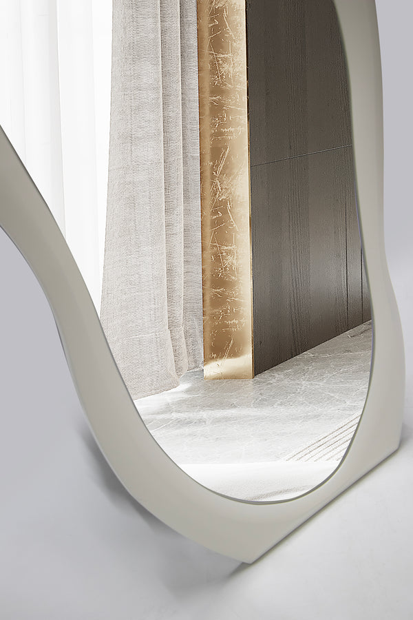 Oglinda HubRom Midye, 185x75 cm, Alb