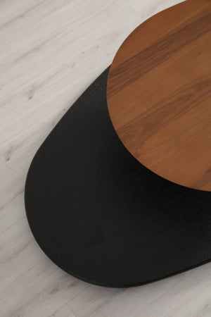 Masuta de Cafea HubRom Pierro, 130X80X30 cm, Lemn/Negru