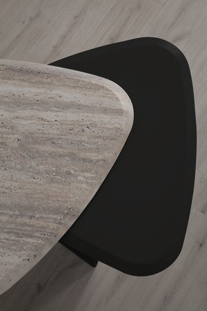 Masuta de Cafea HubRom Negro, 84x88x45 cm, Grı/Negru