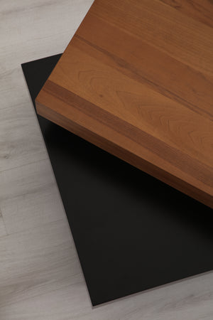 Masuta de Cafea HubRom Prada, 120X70X40 cm, Lemn/Negru/Alb