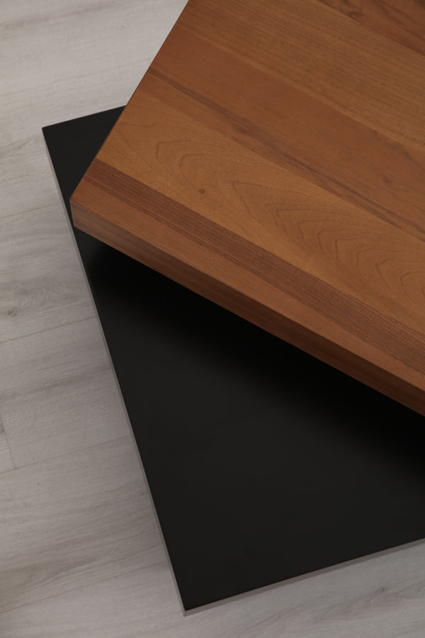 Masuta de Cafea HubRom Prada, 120X70X40 cm, Lemn/Negru/Alb