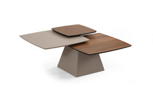 Masuta de Cafea HubRom Genova, 80x80x45 cm, Lemn/Alb