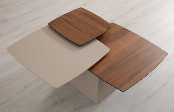 Masuta de Cafea HubRom Genova, 80x80x45 cm, Lemn/Alb