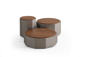 Set Masute de Cafea HubRom Arte,45X65X78-42X65X78-52X33X23 cm, Lemn/Grı